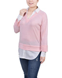 Long Sleeve Two-Fer Top 2