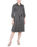 3/4 Sleeve Roll Tab Shirtdress 2