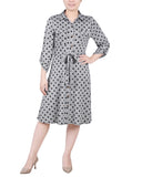 3/4 Sleeve Roll Tab Shirtdress 2