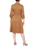 3/4 Sleeve Roll Tab Shirtdress 2