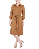 3/4 Sleeve Roll Tab Shirtdress 2