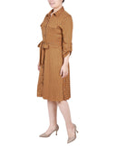 3/4 Sleeve Roll Tab Shirtdress 2