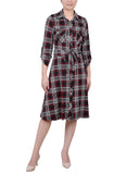 3/4 Sleeve Roll Tab Shirtdress 2