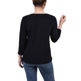 3/4 Sleeve Cutout Top 2