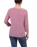 3/4 Sleeve Cutout Top 2