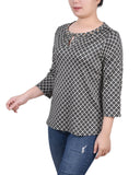 3/4 Sleeve Grommet Top 2