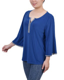 3/4 Bell Sleeve Top With Stones 2