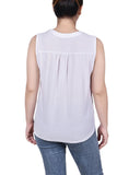 Petite Sleeveless Swiss Dot Top 2 - PLUS