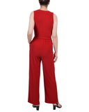 Sleeveless Belted Jumpsuit 1