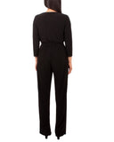 3/4 Sleeve Belted Jumpsuit 1