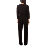 3/4 Sleeve Belted Jumpsuit 1