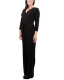 3/4 Sleeve Belted Jumpsuit 1