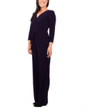 3/4 Sleeve Belted Jumpsuit 1