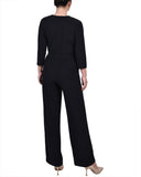 3/4 Sleeve Belted Jumpsuit 3