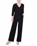 3/4 Sleeve Belted Jumpsuit 3