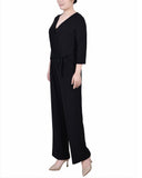 3/4 Sleeve Belted Jumpsuit 3