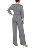 3/4 Sleeve Belted Jumpsuit 3