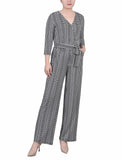 3/4 Sleeve Belted Jumpsuit 3