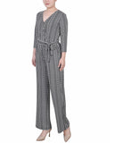 3/4 Sleeve Belted Jumpsuit 3