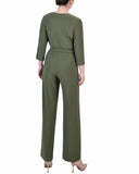 3/4 Sleeve Belted Jumpsuit 3