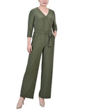 3/4 Sleeve Belted Jumpsuit 3