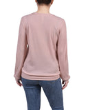 Long Sleeve Ribbed Pearl Trimmed Top 2