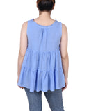 Petite Sleeveless Tiered Blouse