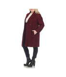 Plus Size Classic Walker Coat Burgundy