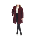 Plus Size Classic Walker Coat Burgundy