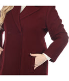 Plus Size Classic Walker Coat Burgundy