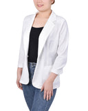 Petite 3/4 Sleeve Scuba Crepe Jacket - PLUS