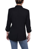 Long Sleeve Double Breasted Crepe Jacket 2