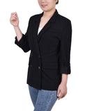 Long Sleeve Double Breasted Crepe Jacket 2