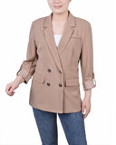 Long Sleeve Double Breasted Crepe Jacket 2