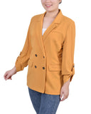 Long Sleeve Double Breasted Crepe Jacket 2