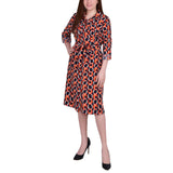 3/4 Roll Tab Sleeve Belted Shirtdress 2