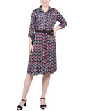 3/4 Roll Tab Sleeve Shirtdress 1