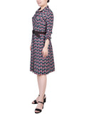 3/4 Roll Tab Sleeve Shirtdress 1