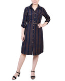 3/4 Roll Tab Sleeve Shirtdress 1