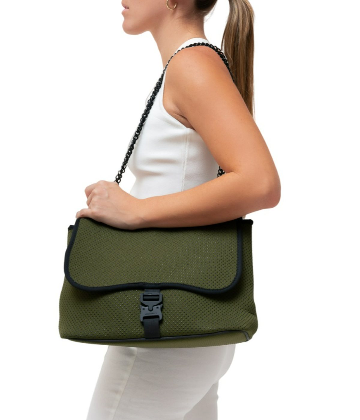 Flap Chain Bag Safari Green