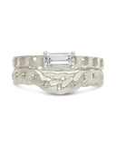 Karter Stacking Ring Set with CZ Center Stone