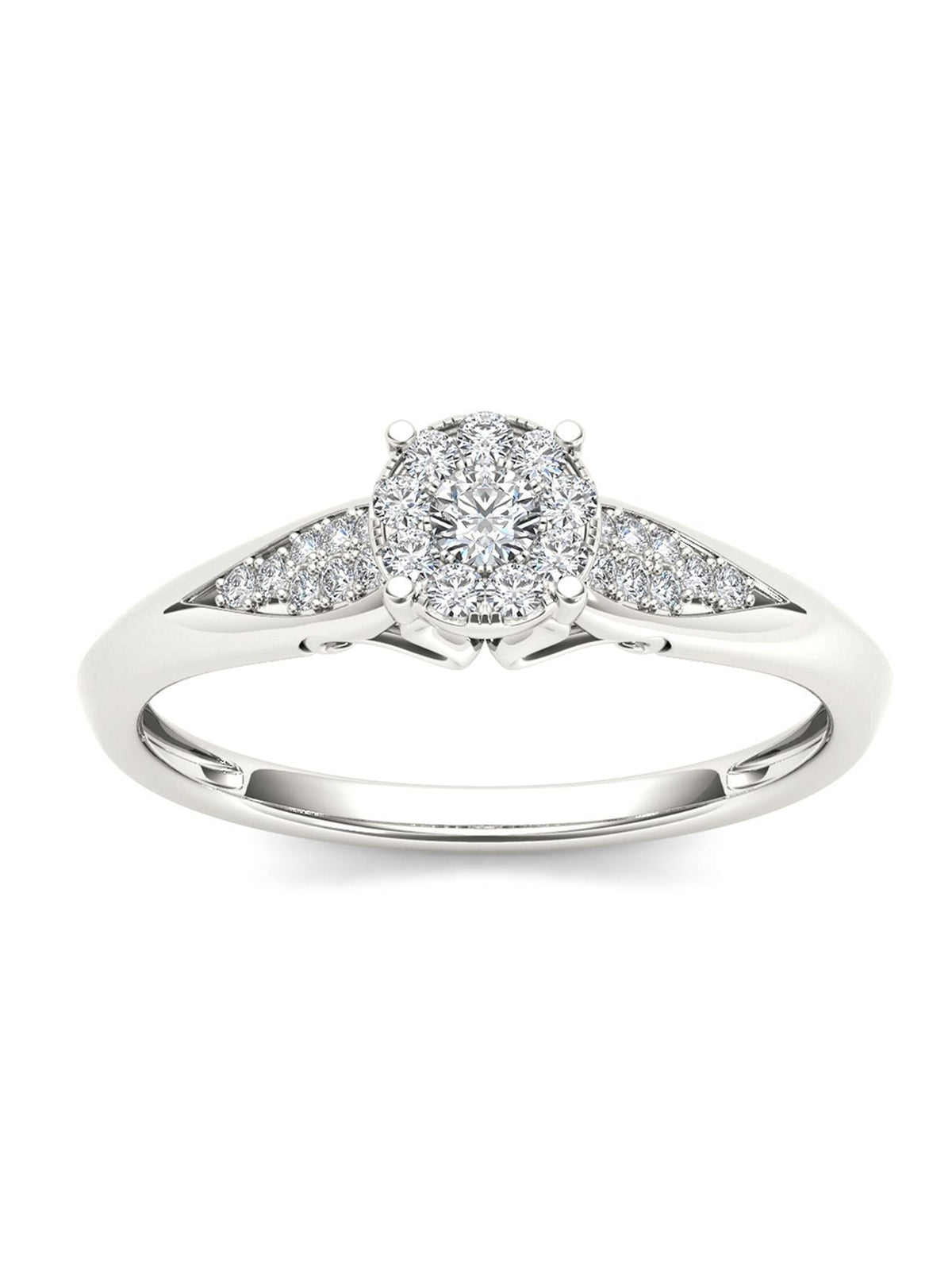 1/6ct TDW Diamond Cluster Fashion Ring