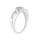 1/10ct TDW Diamond Heart Fashion Ring