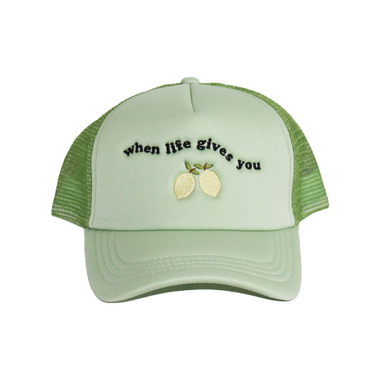 TRUCKER HAT LIME WHEN LIFE