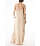 Roral VNeck with Adjustable Strap and Side Pockets Symmetrical Maxi Dress Ivory