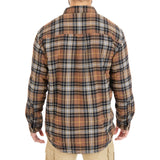 Sherpa-Lined Cotton Flannel Shirt Jacket