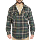 Sherpa-Lined Cotton Flannel Shirt Jacket