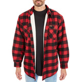 Sherpa-Lined Cotton Flannel Shirt Jacket