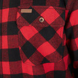 Sherpa-Lined Cotton Flannel Shirt Jacket