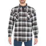 Sherpa-Lined Cotton Flannel Shirt Jacket